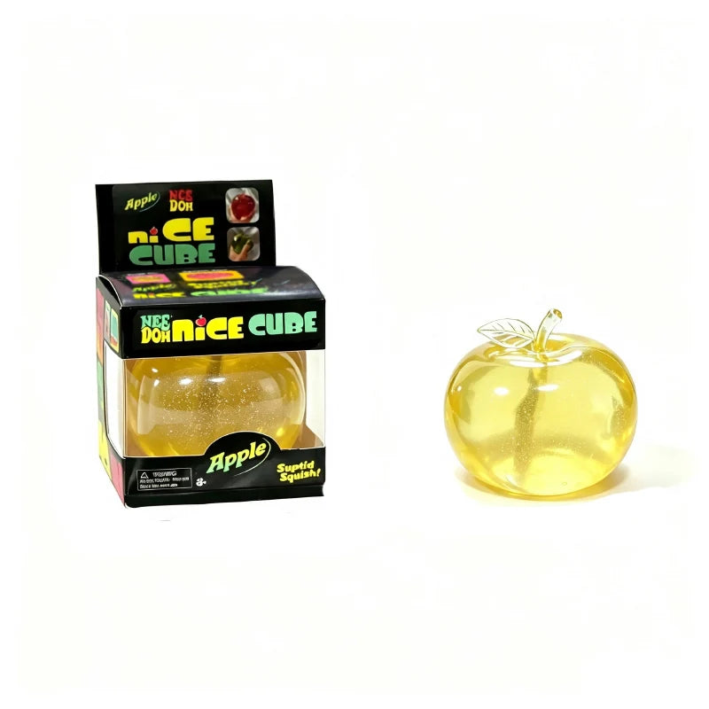 New Schylling Needoh Sensory Cube Pinch Le Glossy Apple Decompression with Slow Rebound Pinch Maltose Decompression Pinch Toy
