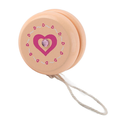 Cute Cartoon Pattern Wooden Yoyo Ball Toy Early Education Teaching Toy Cartoon Ball Toy for Kid Child