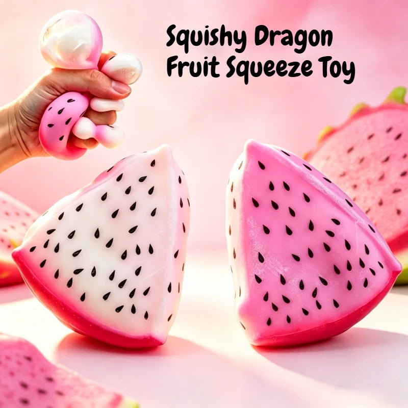 Simulated Color-changing Dragon Fruit Squishy Toy Fruit Anti-stress Squeeze Ball Decompression Toy for Sensory Autism&Party Gift