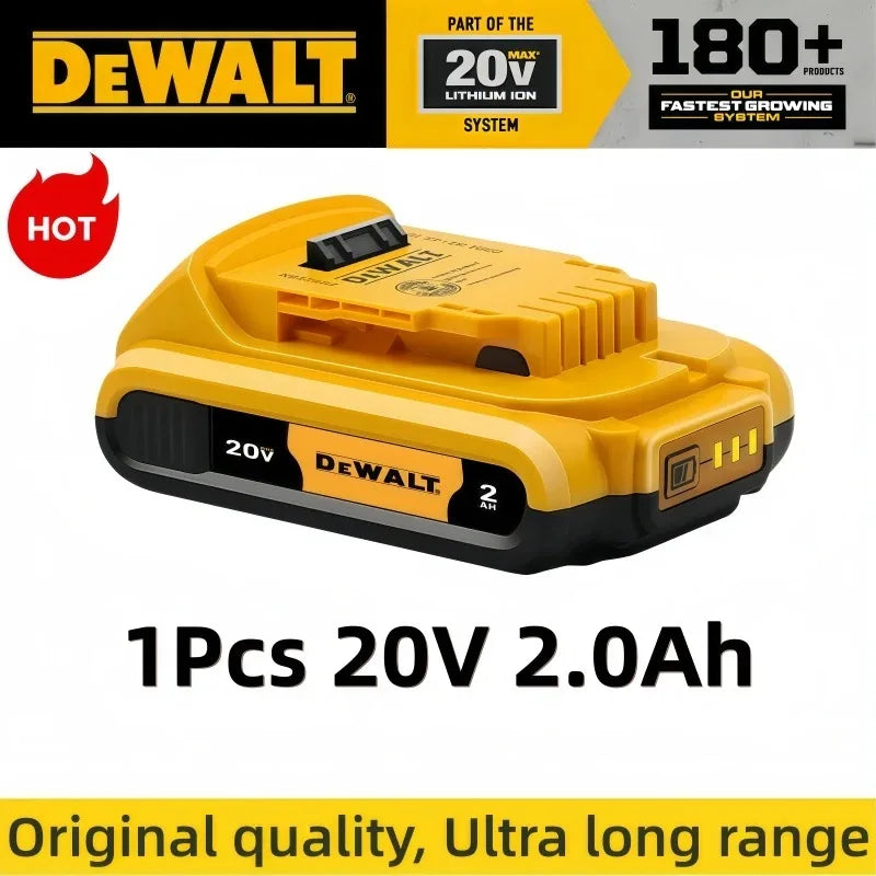 100% Genuine Dewalt 20V Battery, 6AH Rechargeable Lithium Ion Battery, Dewalt DCB200 Power Tool Replacement Battery