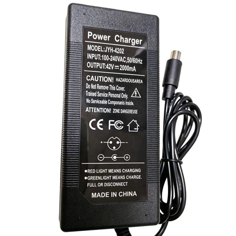 DC42V 2A Lithium Battery Charger 36V For Xiaomi M365 36V Lithium Battery Group 8AH 10AH 12AH 20AH Smart Fast Charge EU US Plug