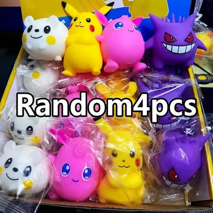 Cute Pokemon Cartoon Pikachu Squeeze Rebound Pinch Music Suitable for Fans to Relieve Stress Knead Figurines Party Gift