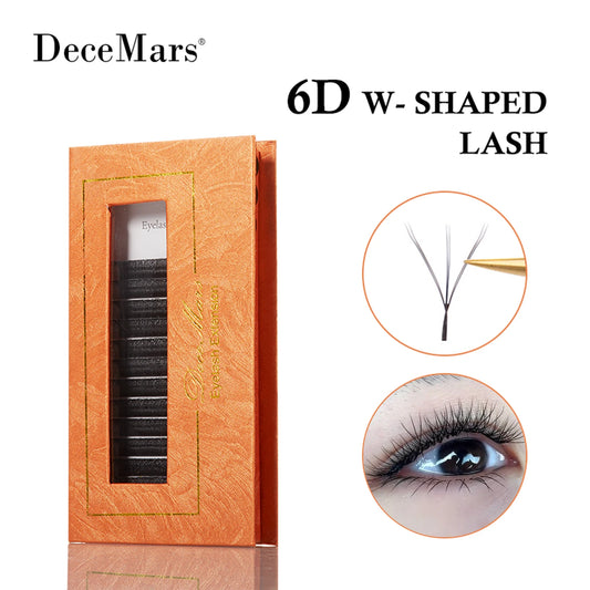 DeceMars 6D-W Shaped Eyelash Extension (12line/Tray)