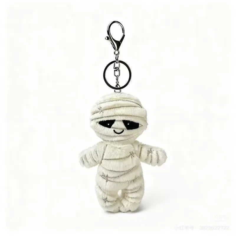 Halloween Soft Fluffy Plush Keychain Kawaii Stuffed Animal Doll Bag Pendant Holiday Gift