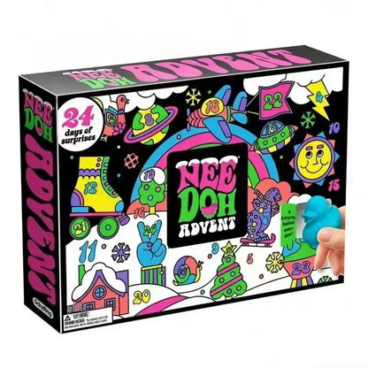 2026 NeeDoh Advent Calendar 3D PVC FidgetChristmas Countdown Calendar Surprise Box Stress Relief Toy New Year Holiday adult toys
