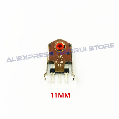 Kailh Decoder 5/7/8/9/10/11mm Red Core Rotary Mouse Scroll Wheel Encoder 1.74mm hole 20-40g force for PC Mouse alps encoder