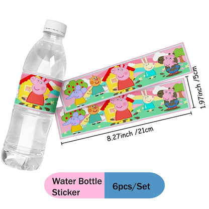 Peppa Pig Theme Party Supplies Tableware Cup Plate Straw Napkins Spiral Honeycomb Paper boxe Background Girls Birthday Decorate
