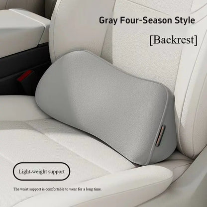 Car Seat Pillow Memory Foam Lumbar Support Breathable Back Protector Suitable for Office Chairs and Car Interior Accessories