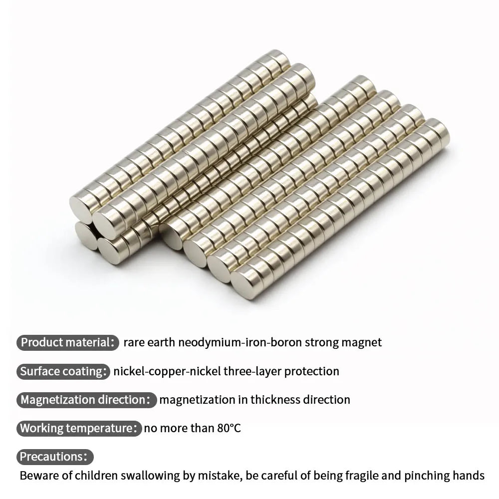 6x3mm Super Strong Neodymium Magnet N35 NdfeB Permanent Magnetic imanes Round Powerful Magnets Refrigerator Magnet