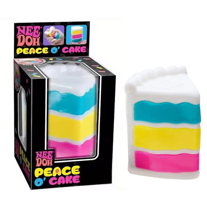 Schylling Needoh Peace O' Cake Fidget Sensory Toy TPR Super Soft Non-Toxic Anti Anxiety Squeeze Stress Autism ADHD Calm Down Toy
