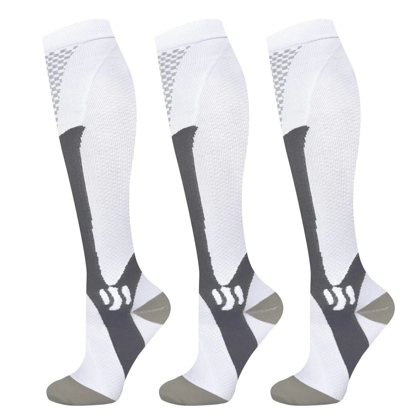 6Pairs Compression Socks 20-30mmHg High Stockings Men & Women Sports Marathon Cycling Football Varicose Veins EU35-45