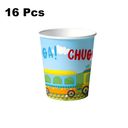 157 Pcs Train Party Decorations&Tableware Set-Plates Tablecloth Banner Balloons etc Chugga Chugga Two Two Birthday Decorations