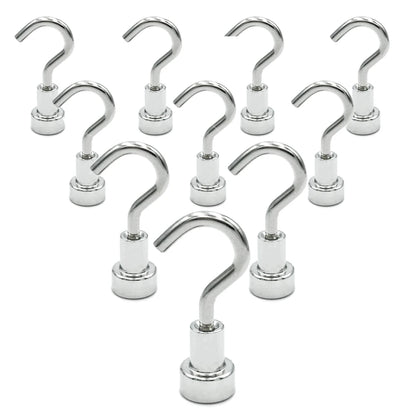 10Pcs Strong Magnetic Hooks Load Bearing Hook MultiPurpose Storage For Home Kitchen Bar Storage Key Hanging Hanger