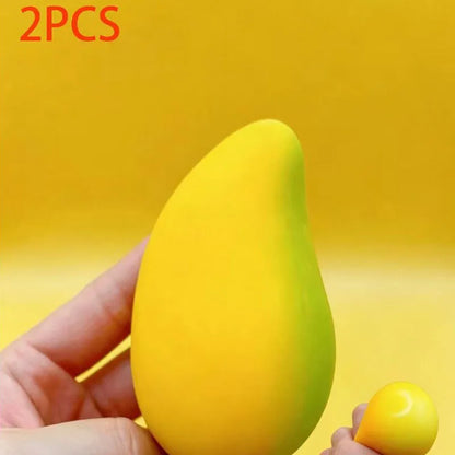 1/2/3Pcs Mango Slow Rising Squishy Toy, Anxiety Stress Relief Squeeze Sensory Toy, Holiday Birthday Party Gift for Adults