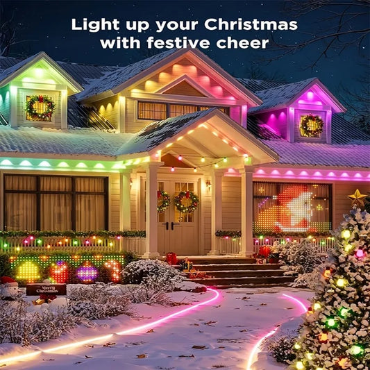 150ft 100ft 50ft Permanent Outdoor Lights Smart RGBIC Outdoor Lights with 75 Scene Modes String Lights with 90 LEDs for Garden