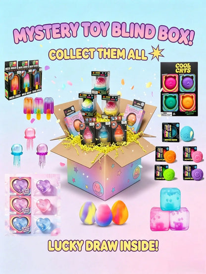 Lucky Surprise Blind Bag Squishy Toys, Soft Slow Rebound Stress Relief Fidget, Random Cute Collectible Gift for Kids Adults, Birthday Party Favors Easter Stocking Stuffers