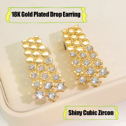 GZJPEI 4 Pcs/set Necklace Bracelet Earring Ring Light Luxury Jewelry Set Shiny White Full Zircon For Women Jewellery Birthday Gift Anniversary Gift