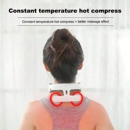 Four heads Adjustable USB Charging Neck Massager Heating Function Breathing Light For Neck Pain Relief And Relaxation