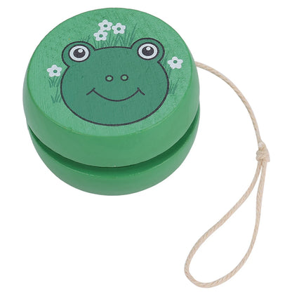 Cute Cartoon Pattern Wooden Yoyo Ball Toy Early Education Teaching Toy Cartoon Ball Toy for Kid Child