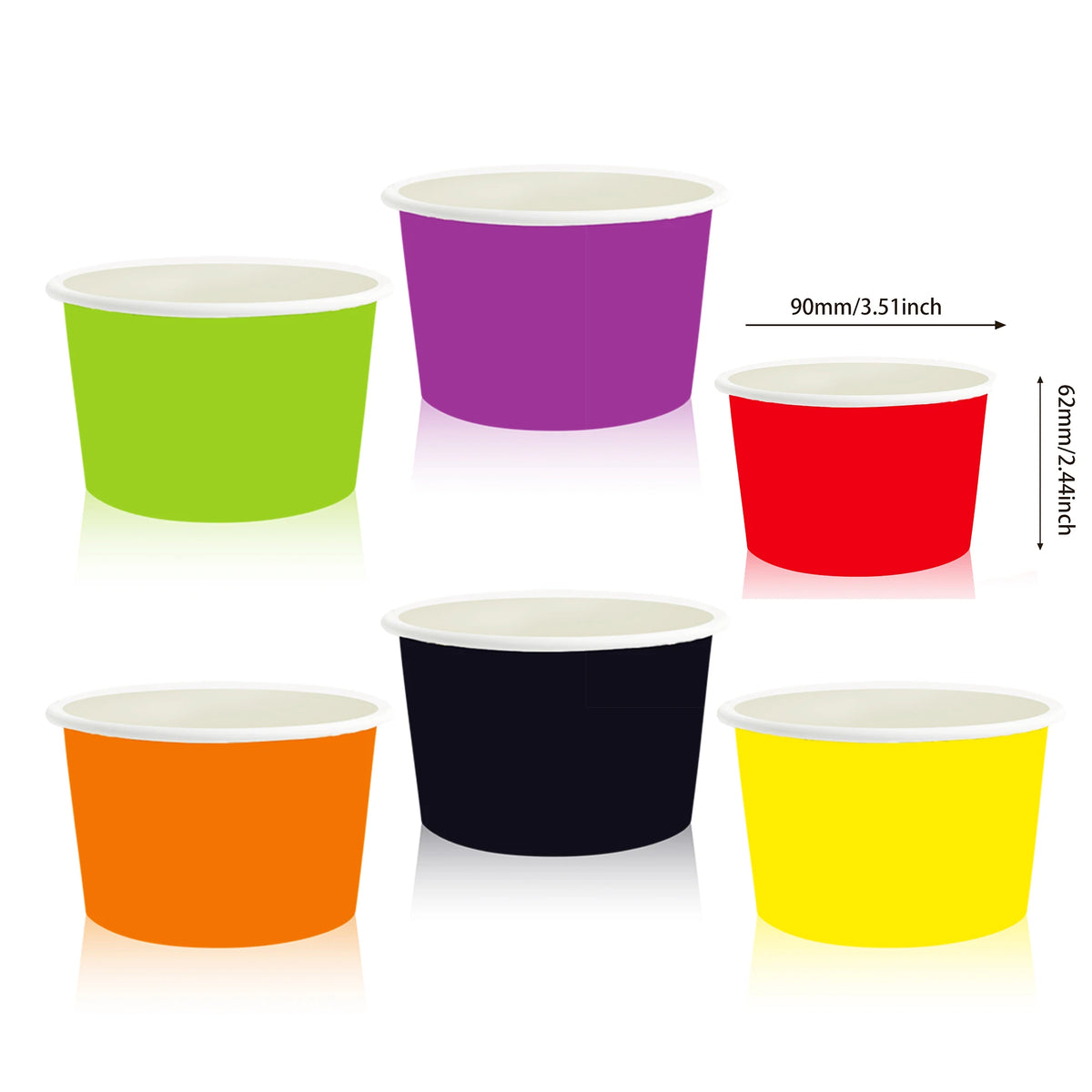 6/12/24 Solid Color Paper Food Trays Disposable Food Boat Black White Blue Yellow Popcorn Box Baby Showe Birthday Party Supplies