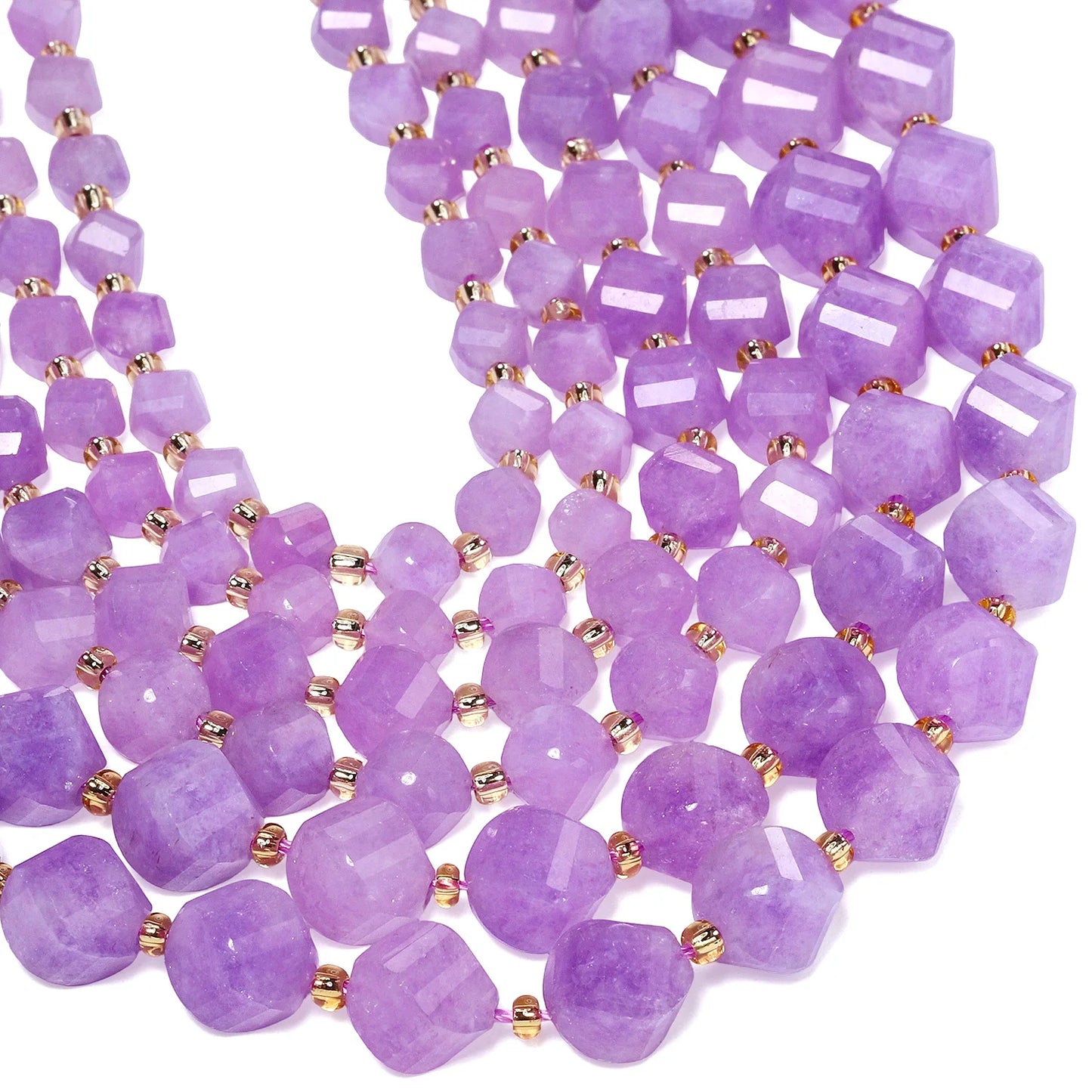 Natural Coffee Stripe Agate Stone Beads 6-10mm Faceted Twist Shape Beads Loose Spacer Beads for Jewelry Making Diy Accessories