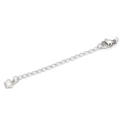 10pcs Stainless Steel Extension Extended Tail Chains With Lobster Clasps For Bracelet Necklace DIY Jewelry Making Supplies