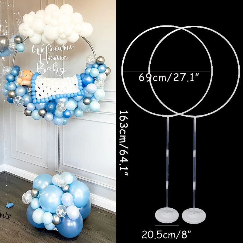 1/2set Adjustable Balloon Stand Metal Balloon Column Stand With Bases Balloon Tower Pillar for Graduation Birthday Wedding Party