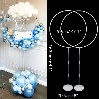 1/2set Adjustable Balloon Stand Metal Balloon Column Stand With Bases Balloon Tower Pillar for Graduation Birthday Wedding Party