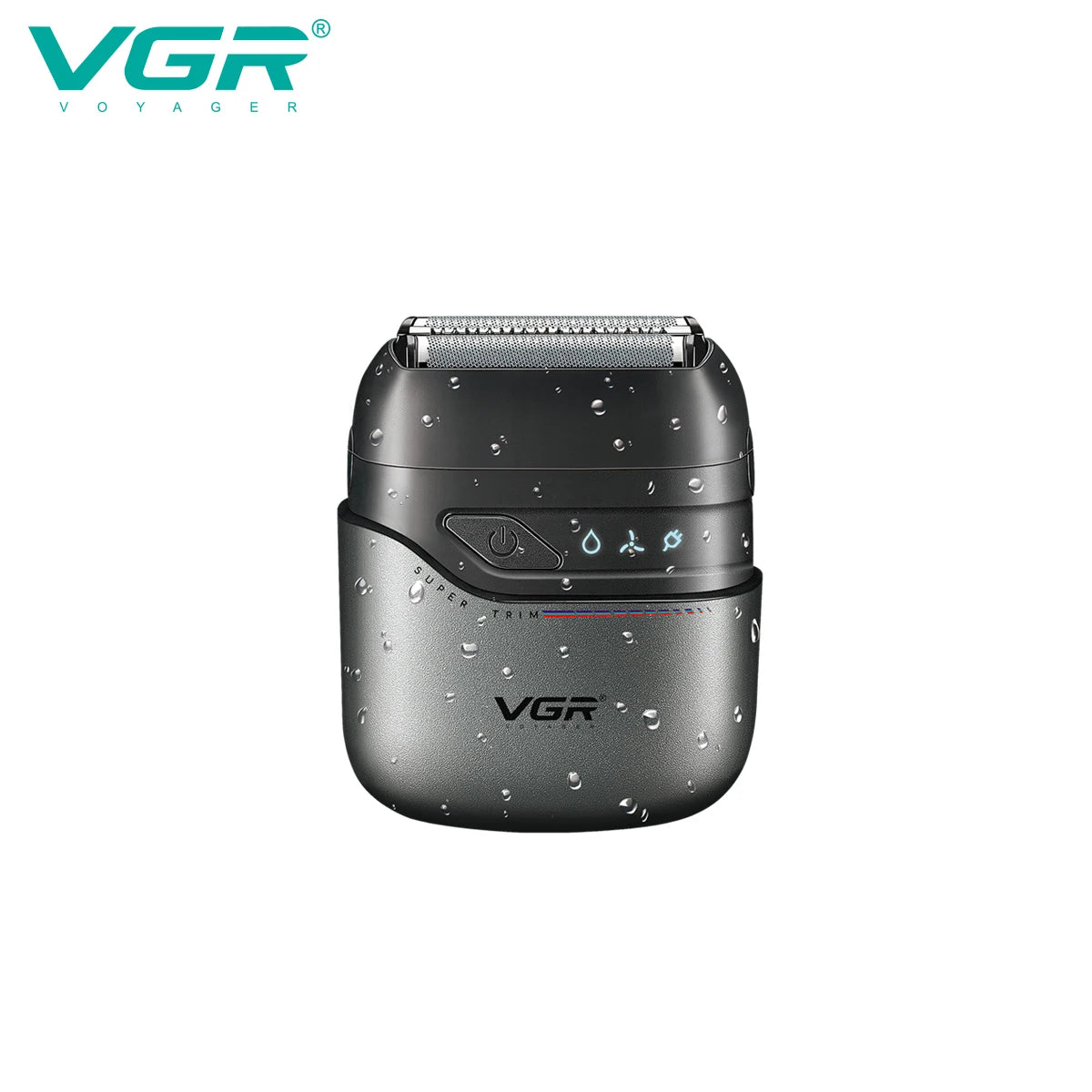 VGR Mini Double Head Shaver, Reciprocating Head, Men's Shaver, Apply to Face, Scrape White Hair, Cleaning and Trimmer V-379