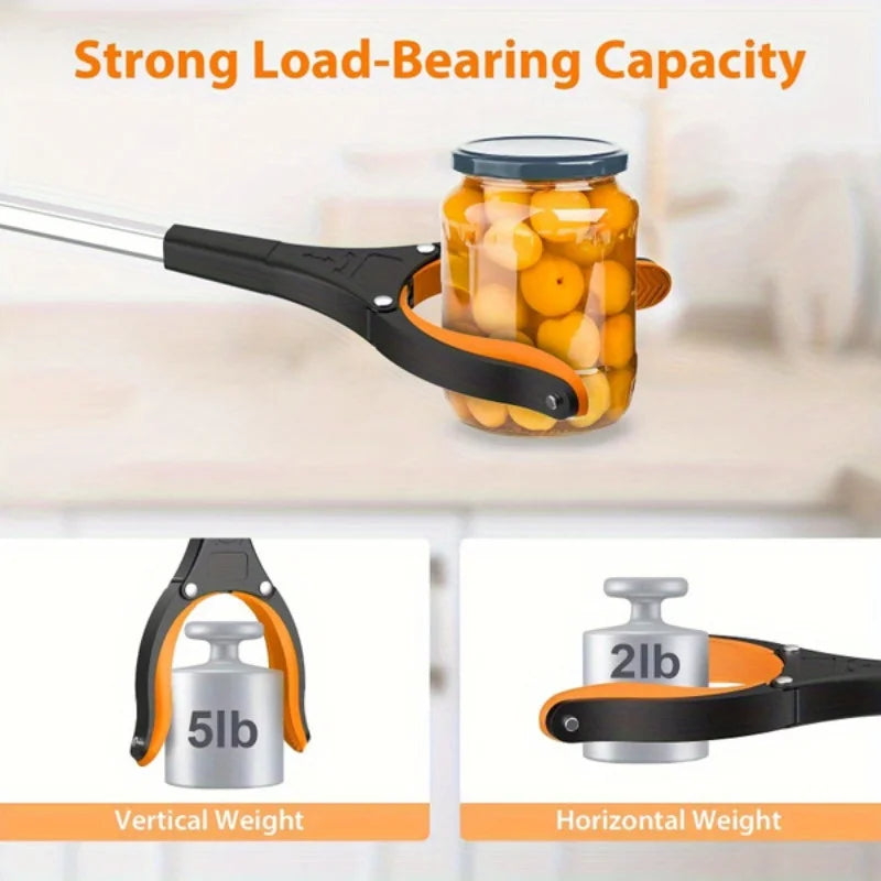 32-Inch Heavy Duty Garbage Grabber with 360° Rotating Clamp - Lightweight, Ideal for Seniors & Outdoor Use, laugage foldable