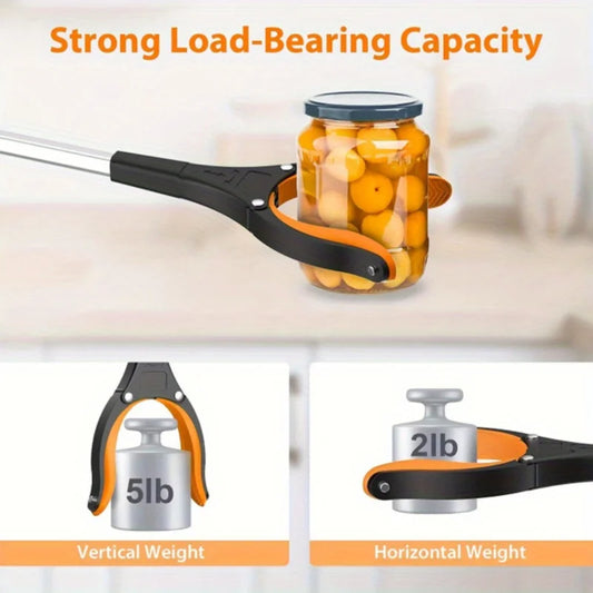 32-Inch Heavy Duty Garbage Grabber with 360° Rotating Clamp - Lightweight, Ideal for Seniors & Outdoor Use, laugage foldable