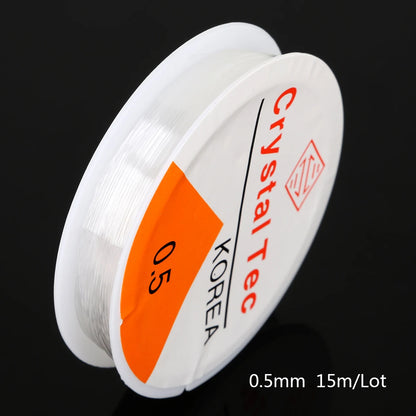 0.4-1.0mm Strong Crystal Elastic String, High Resilience Clear Stretch Cord for Bracelet Jewelry Making DIY Beading Thread
