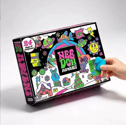 2026 NeeDoh Advent Calendar 3D PVC Fidget Doll Christmas Countdown Calendar Surprise Box Stress Relief Toy New Year Holiday Gif