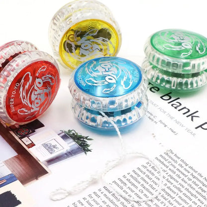 2A Yoyo Glowing Yoyo Plastic Fall Prevention Wear-resistant Durable Portable Concentration Yoyo Toys Puzzle Toys