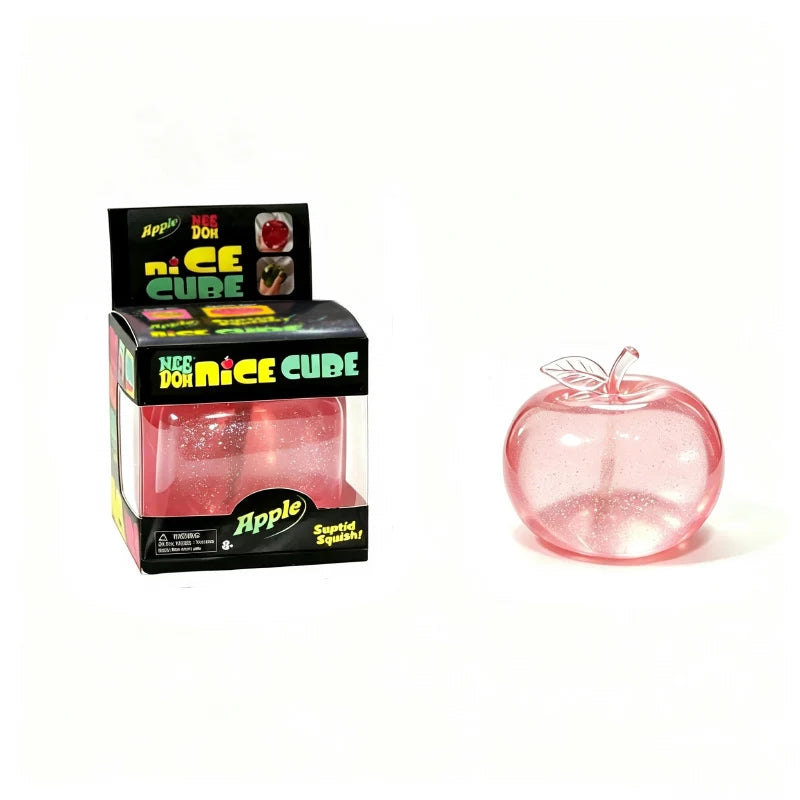 New Schylling Needoh Sensory Cube Pinch Le Glossy Apple Decompression with Slow Rebound Pinch Maltose Decompression Pinch Toy