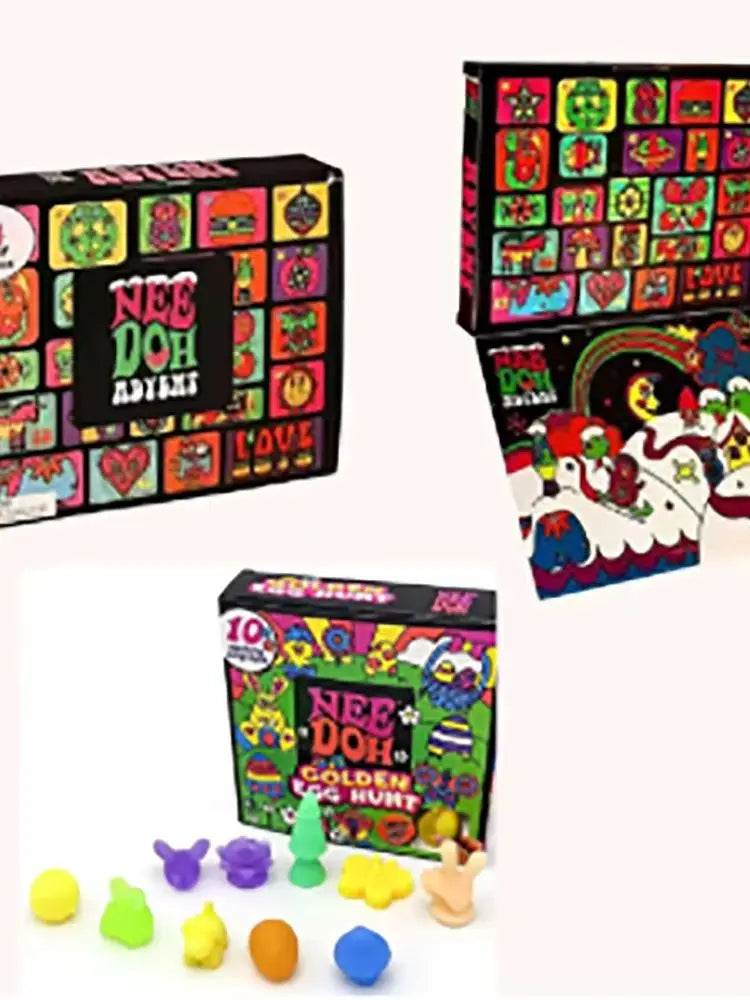 24Pcs Nee‑Doh Squish Fidget Advent Calendar Blind Box Squeeze Stress Relief Toy Christmas Holiday Countdown Surprise Gift Box