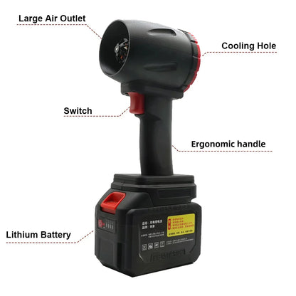 300000RPM Brushless Electric Turbo Blowers Jet Fan 400M/S Handheld Leaf Blower Dust Blowing for Makita 18V Battery Pins