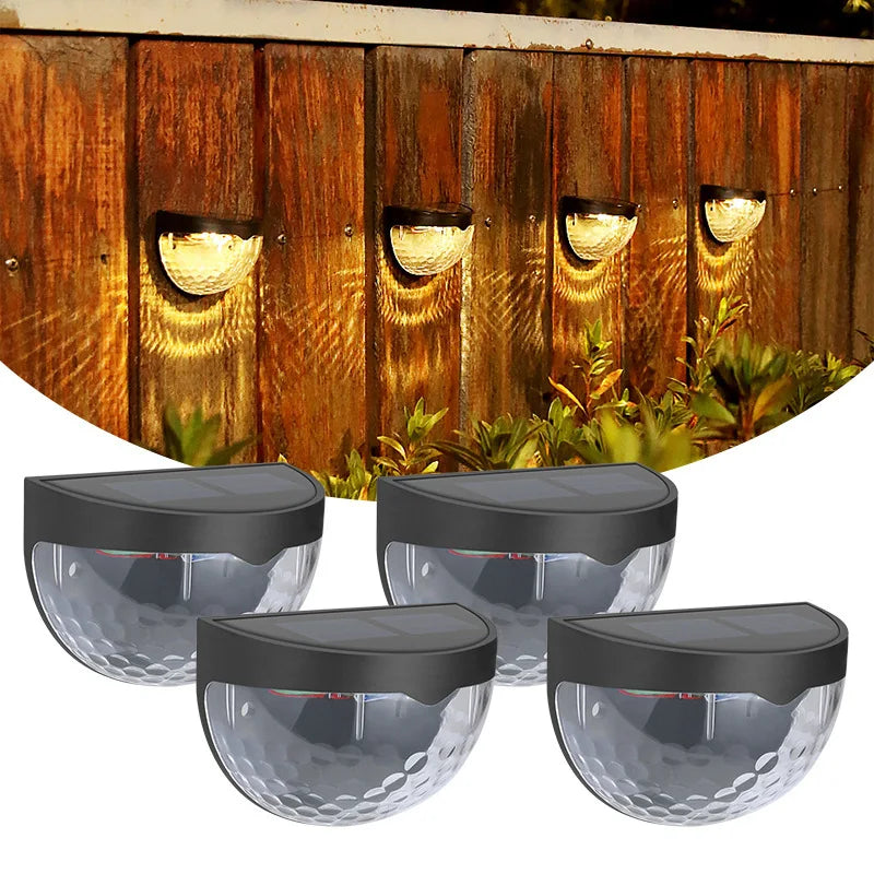 LED Solar Fence Lights Outdoor Waterproof Wall Lights Corrugated Lights for Fence Terrace Garden Path Decorative Lights