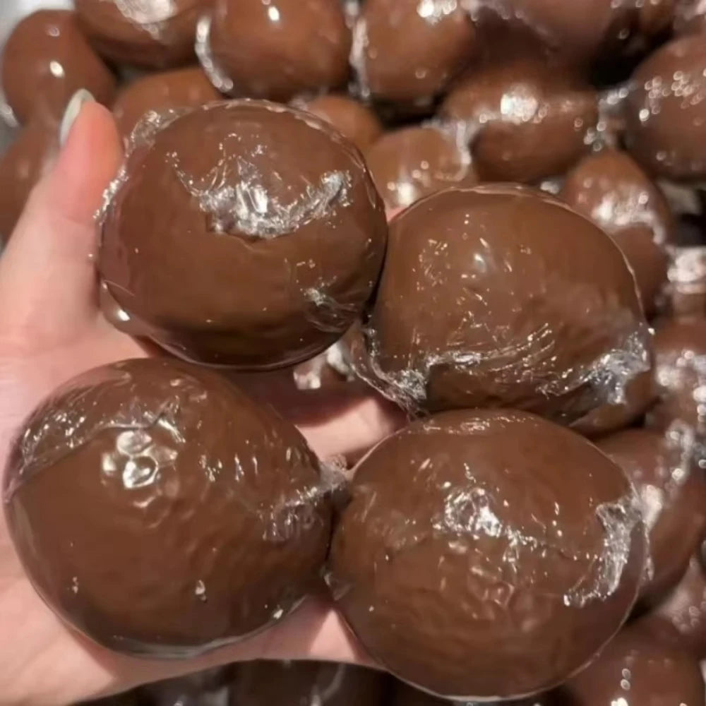 Chocolate Pie Squishy Stress Ball Fidget Toy Crunchy Squeeze Toy Soft Building Block Filled Adults ASMR Stress Relief Holiday Gi
