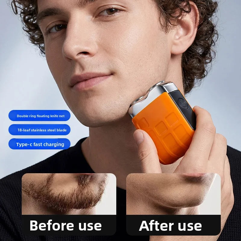 New Electric Shaver for Men, Rechargeable Beard Blade, Water Washed Digital Display Double Headed Shaver