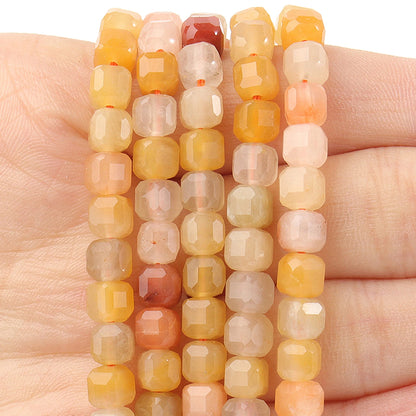 Faceted Natural Tourmaline 5mm Square Cube Shape Beads for Jewelry Making Diy Bracelet Necklace Beading Accessories