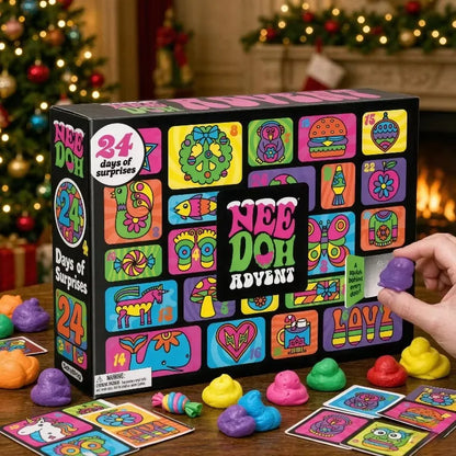 New NeeDoh Advent Calendar Gift 24 Day 3D PVC Sensory Squeeze Adult stress relieving toy Countdown Christmas 2027 Year Gift