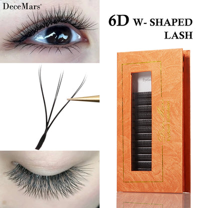 DeceMars 6D-W Shaped Eyelash Extension (12line/Tray)