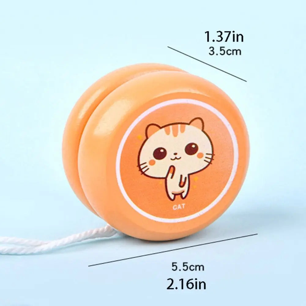 High Quality Primary Wooden Yoyo Animal Creative Yoyo Toys Interest Concentration Children's Toys