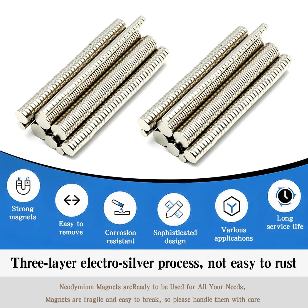 Super Powerful Round Magnet Neodymium Magnet NdfeB N35 Strong Permanent Magnetic imanes Refrigerator Magnet 5x2 6x3 10x2 10x3mm