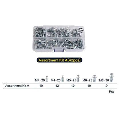 32-90PCS Jack Nuts Petal Nuts, Expansion Screw Petal Nut, Thins Fixings Dowels with Screws for Tin, Billboard, Cardboard.