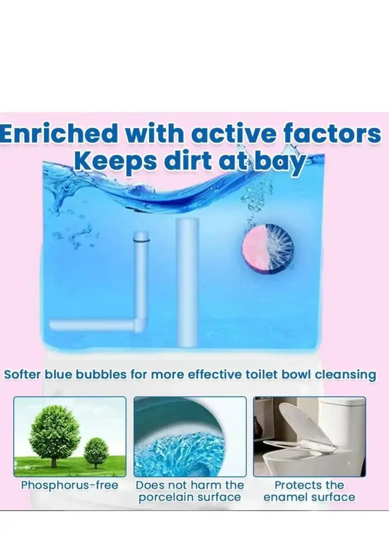 6/12Pcs Long-Lasting Toilet Bowl Cleaner Tablets - Sustained-Release Technology for Tough Stains Automatic Toilet Cleaner