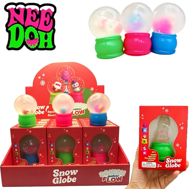 Hot New Product NeeDoh Squish Flow Snow Globe Crunch Stress Relief Toy Squeeze Toy Nice Cube Sensory Toy for Adults Gifts