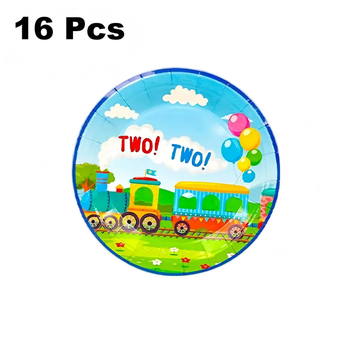 157 Pcs Train Party Decorations&Tableware Set-Plates Tablecloth Banner Balloons etc Chugga Chugga Two Two Birthday Decorations