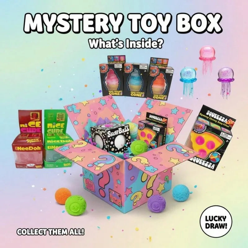 2026 Hot Cute Ocean Squishy Cube Blind Box Random Surprise Squeeze Toys 1Pcs Guaranteed Lucky Stress Relief Fidget Toy Set